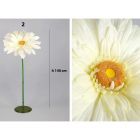 FIORE ARTIFICIALE MARGHERITA GIALLA CON STELO H CM 140