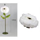 FIORE ARTIFICIALE RANUNCOLO CON STELO H CM 150