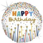PALLONCINO MYLAR HAPPY BIRTHDAY STAR CANDLES