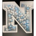 LETTERA IN POLISTIROLO NAPOLI PORTACONFETTI PICCOLA