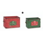 SET 2 CESTI LATTA ROSSO/VERDE 