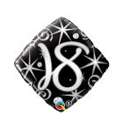 PALLONCINO MYLAR 18 NERO/ARGENTO