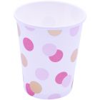 BICCHIERI PINK & GOLD DOTS PZ.8