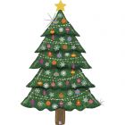 PALLONCINO MYLAR SUPERSHAPE LARGE GLITTER CHRISTMAS TREE