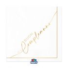 TOVAGLIOLI BUON COMPLEANNO GOLD 33x33CM PZ.16 76613