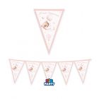 FESTONE BANDIERINE BATTESIMO BABY BEAR ROSA 3MT 76846