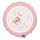 PALLONCINO MYLAR 18" BATTESIMO BABY BEAR ROSA 76847
