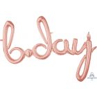 SCRITTA MYLAR "B-DAY" ROSA GOLD