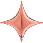 PALLONCINO MYLAR CROCE CONCAVA DECORATIVA ROSA GOLD