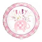 PALLONCINO MYLAR 18" PINK FLORAL ELEPHANT