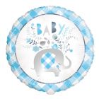 PALLONCINO MYLAR 18" BLUE FLORAL ELEPHANT 