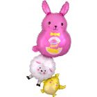 PALLONCINO MYLAR SUPERSHAPE BUNNY & FRIENDS