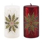 CANDELE CILINDRO BIANCA E ROSSA PZ.2  41470