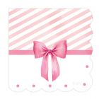 TOVAGLIOLI SAGOMATI FIOCCO ROSA CON SMERLO PZ.16