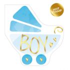 TOVAGLIOLI SAGOMATI CARROZZINA CELESTE PZ.16