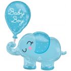 PALLONCINO MYLAR SUPERSHAPE BABY BOY ELEPHANT