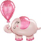 PALLONCINO MYLAR SUPERSHAPE BABY GIRL ELEPHANT