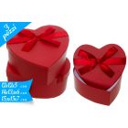 SET 3 SCATOLE CUORE ROSSO CON FIOCCHETTO LV