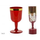 SET 6 CALICI ROSSO E ORO 14CL RIUTILIZZABILE