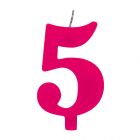 CANDELINA NUMERICA COLORATA N.5