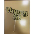 CAKE TOPPER 3D HAPPY 50TH