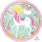 PALLONCINO MYLAR TONDO UNICORNO