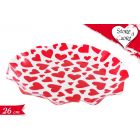 PIATTO DECORATIVO CON CUORICINI 26CM LV 568100