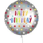 PALLONCINO MYLAR HAPPY BIRTHDAY STARS
