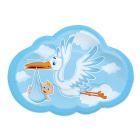 PIATTI CICOGNA NUVOLA CELESTE PZ.8