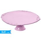 ALZATINA IN PLASTICA ROSA BORDINO DECORATO 31CM