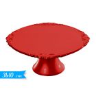 ALZATINA IN PLASTICA ROSSA BORDINO DECORATO 31CM