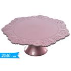ALZATINA IN PLASTICA SMERLETTATA ROSA GOLD 24CM