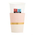 BICCHIERI E COVER BABY CHIC ROSA PZ.8+8