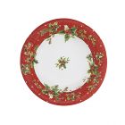 PIATTI FONDI HOLLY CHRISTMAS 24CM PZ.8