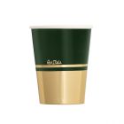 BICCHIERI E COVER LIBERTY VERDONE CON BORDO ORO PZ.8+8