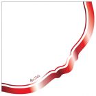 TOVAGLIOLI LIBERTY BIANCO CON BORDO ROSSO METAL PZ.16