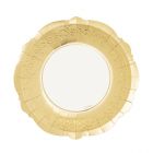 PIATTI LIBERTY BIANCO CON BORDO ORO METAL 27CM PZ.8