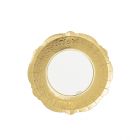 PIATTINI LIBERTY BIANCO CON BORDO ORO METAL 21CM PZ.8