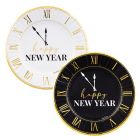 8 PIATTI CM 23 HAPPY NEW YEAR CLOCK 2 ASS.