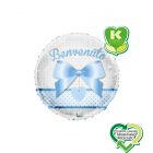 PALLONCINO MYLAR 18" BENVENUTO FIOCCO CELESTE