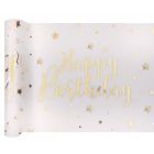 RUNNER DA TAVOLO HAPPY BIRTHDAY WHITE/GOLD