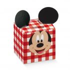 SCATOLINA CUBO MICKEY'S PARTY ROSSO 5x5x5cm PZ.10