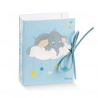 SCATOLINA PORTACONFETTI BOOK DUMBO AZZURRO 70x60x25cm 10PZ 68140