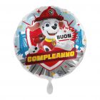 PALLONCINO DF MYLAR 18" BUON COMPLEANNO PAW PATROL MARSHALL
