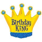 PALLONCINO MYLAR SUPERSHAPE CORONA BIRTHDAY KING