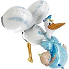 PALLONCINO MYLAR SUPERSHAPE CICOGNA BOY 3D