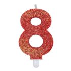 CANDELINA NUMERICA SWEETY GLITTER N.8