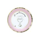 PIATTINI COMUNIONE CHIC ROSA PZ.8
