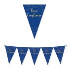 FESTONE BANDIERINE BUON COMPLEANNO BLUE GOLD