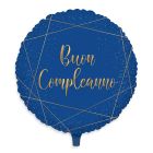 PALLONCINO MYLAR BUON COMPLEANNO BLUE GOLD